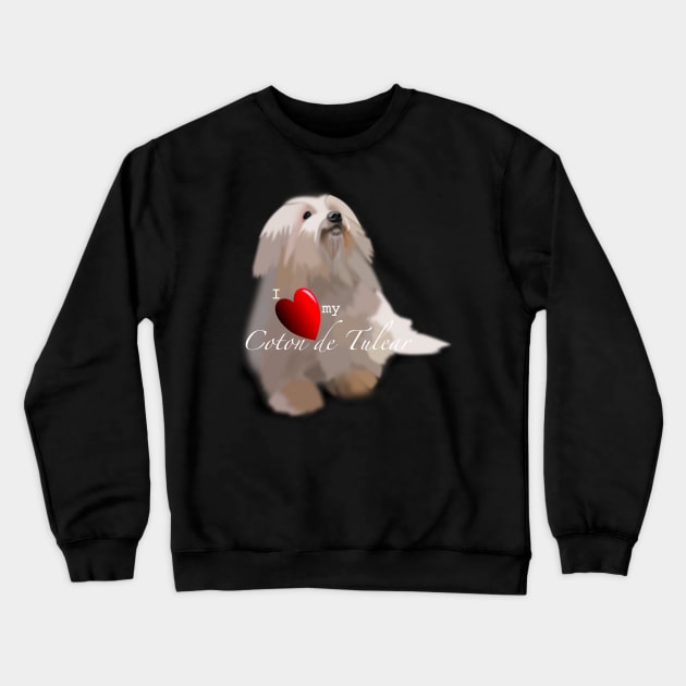 coton de tulear heart Crewneck Sweatshirt by Coton de Tulear T-shirts